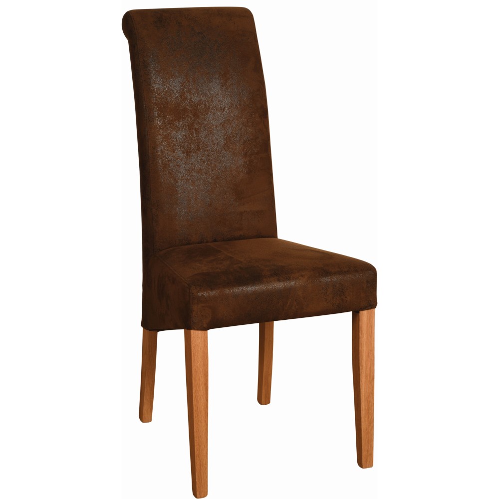 Dorset Oak Bison Fabric Dining Chair - Light Leg