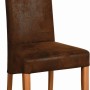 Dorset Oak Bison Fabric Dining Chair - Light Leg