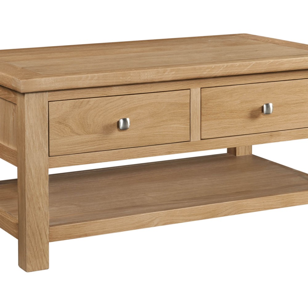 Dorset Oak Coffee Table With 2 Drawers Dorset Oak Coffee Table With 2 Drawers