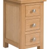 Dorset Oak Compact 3 Drawer Bedside