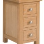 Dorset Oak Compact 3 Drawer Bedside