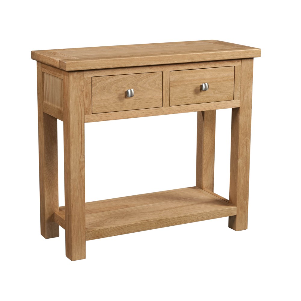 Dorset Oak Console Table with 2 Drawers
