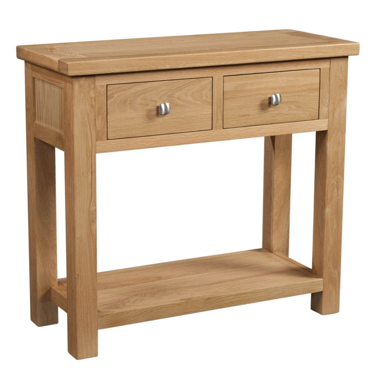 Dorset Oak Console Table with 2 Drawers