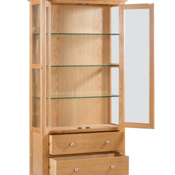 Dorset Oak Glazed Display Cabinet