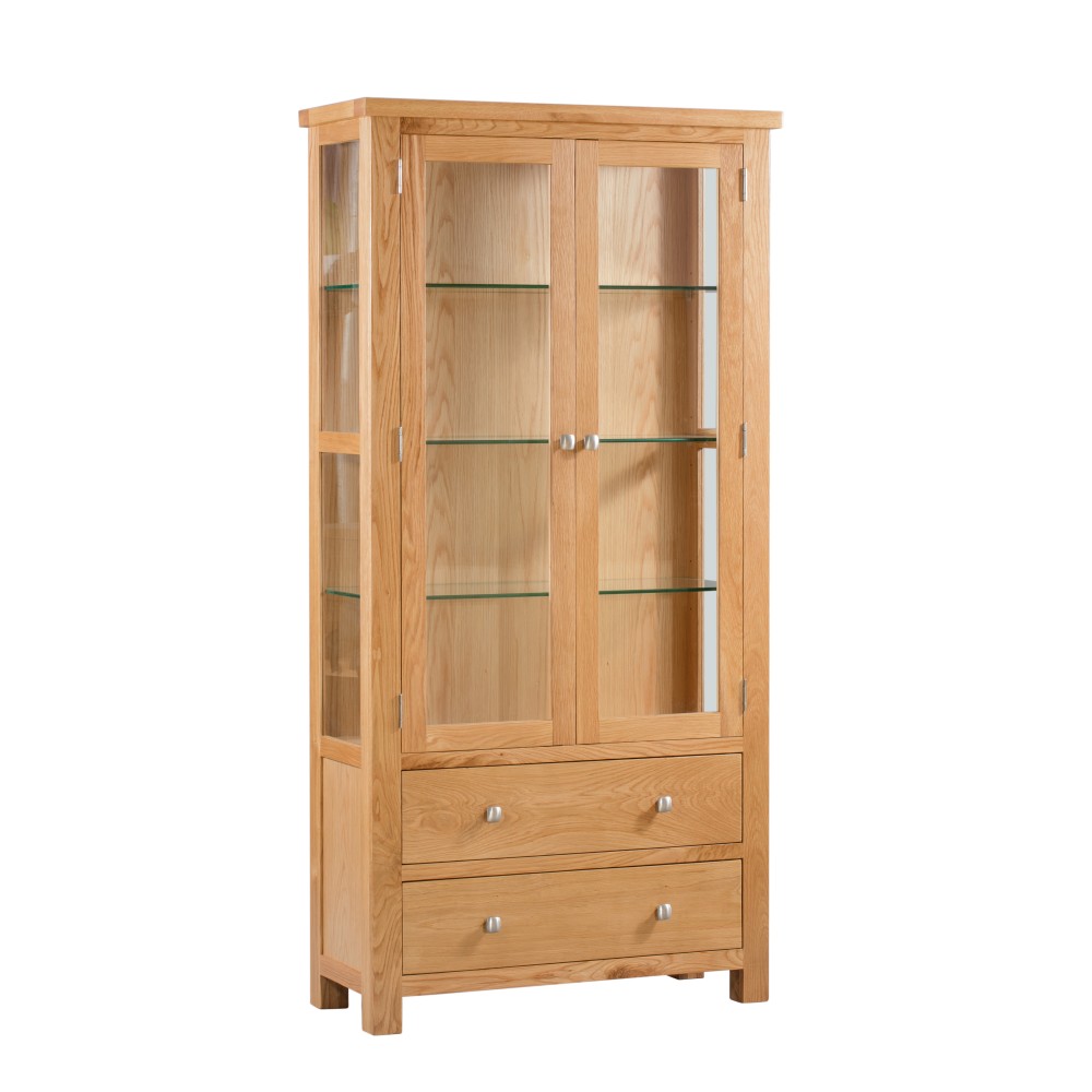 Dorset Oak Glazed Display Cabinet