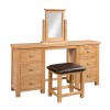 Dorset Oak Double Pedestal Dressing Table with Stool Dorset Oak Double Pedestal Dressing Table with Stool