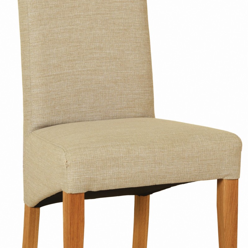 Dorset Oak Fabric Chair - Beige