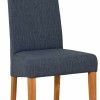 Dorset Oak Fabric Chair - Blue