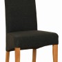 Dorset Oak Fabric Chair - Charcoal