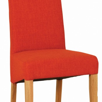 Dorset Oak Fabric Chair - Dark Orange
