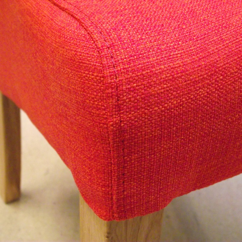 Dorset Oak Fabric Chair - Dark Orange