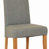Dorset Oak Fabric Chair - Light Grey
