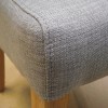 Dorset Oak Fabric Chair - Light Grey
