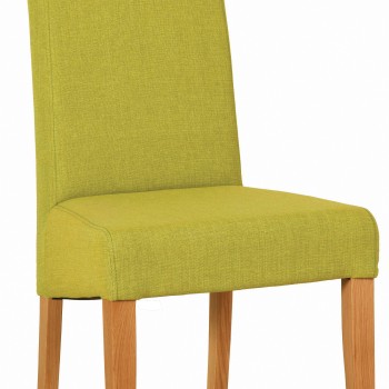 Dorset Oak Fabric Chair - Lime
