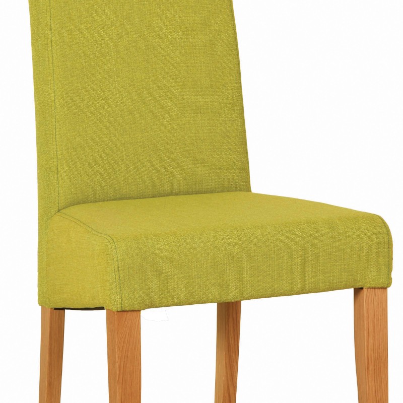 Dorset Oak Fabric Chair - Lime