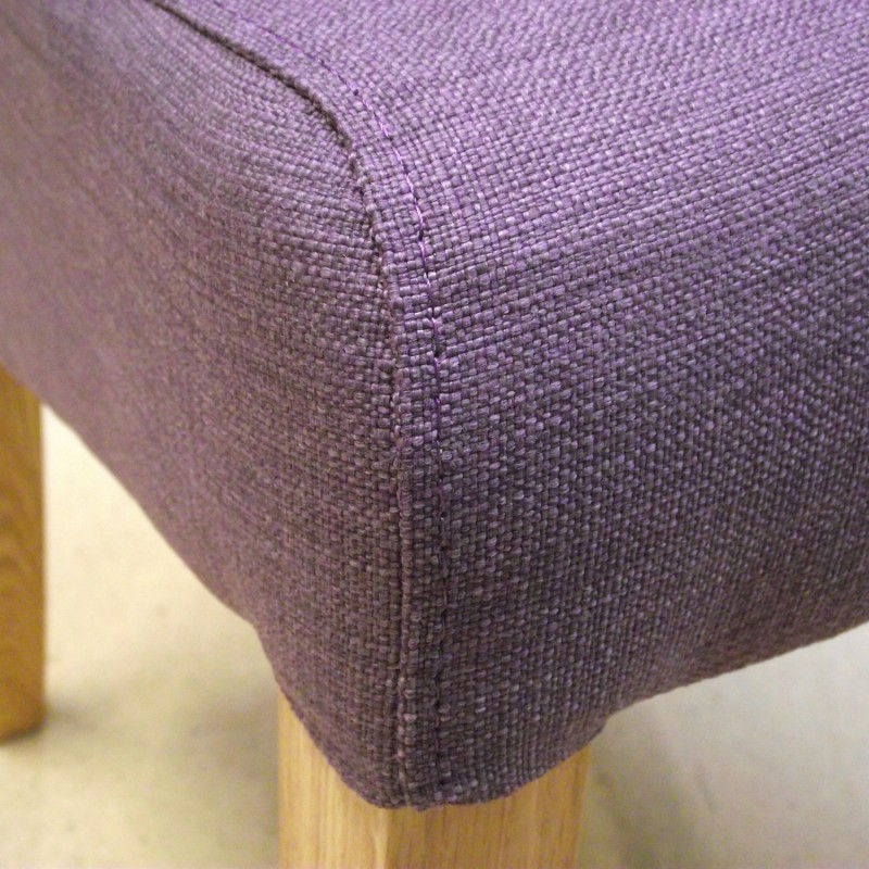 Dorset Oak Fabric Chair - Mauve