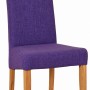 Dorset Oak Fabric Chair - Purple