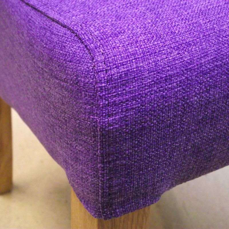 Dorset Oak Fabric Chair - Purple
