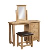 Dorset Oak Single Pedestal Dressing Table with Stool Dorset Oak Single Pedestal Dressing Table with Stool