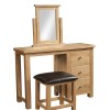 Dorset Oak Single Pedestal Dressing Table with Stool