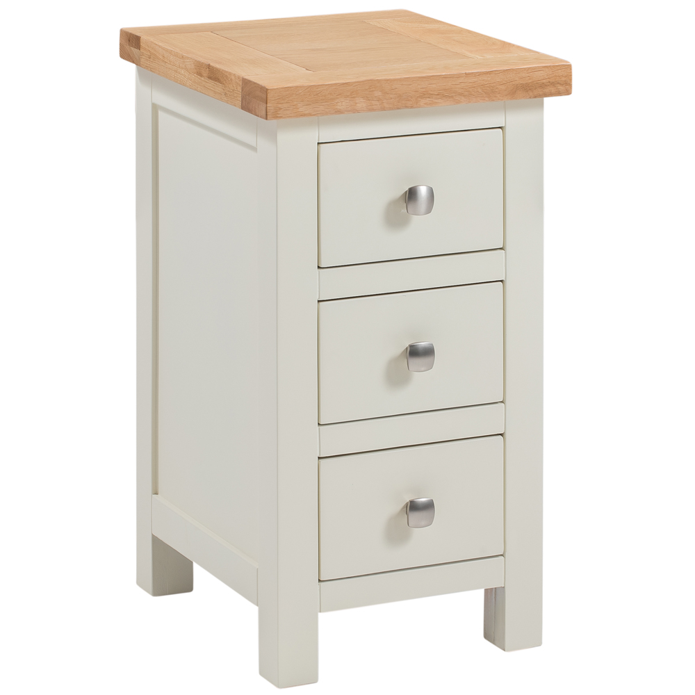 Dorset Painted Narrow Compact 3 Drawer Bedside