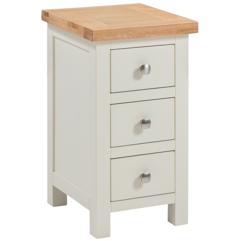 Dorset Painted Narrow Compact 3 Drawer Bedside