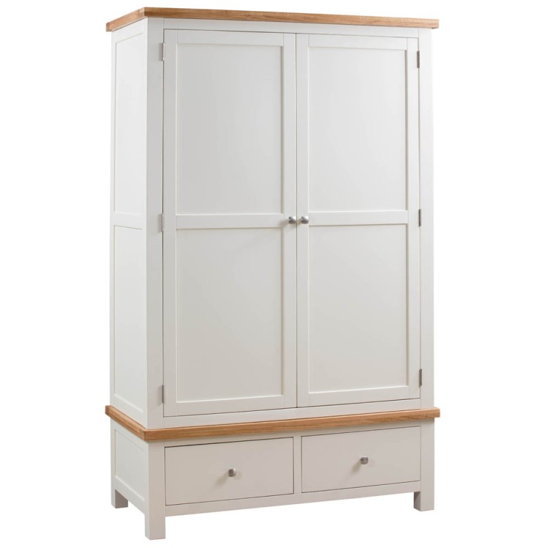 Dorset Painted Double 2 Drawer Wardrobe