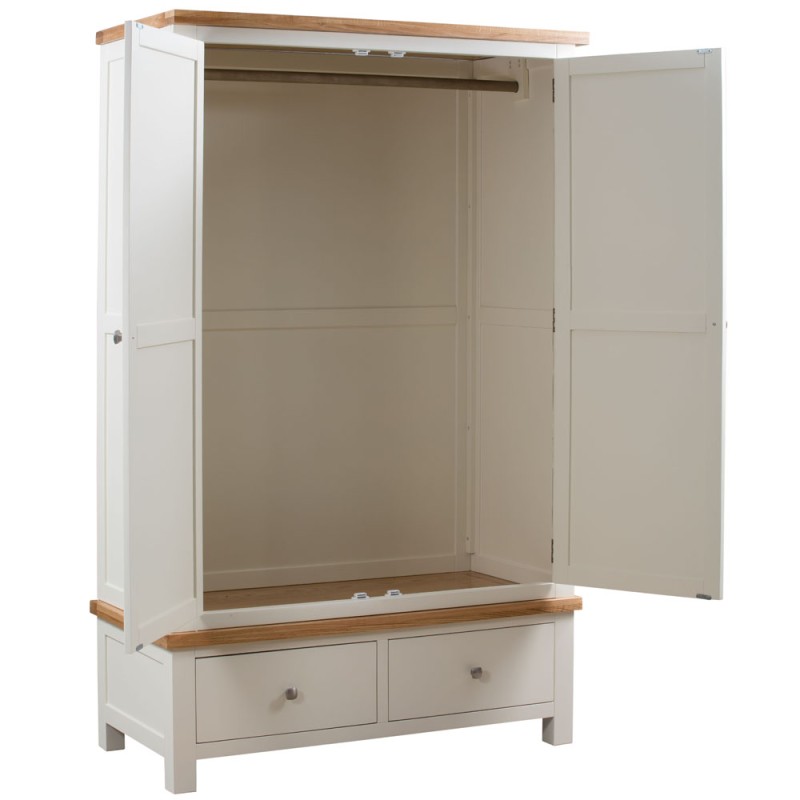 Dorset Painted Double 2 Drawer Wardrobe
