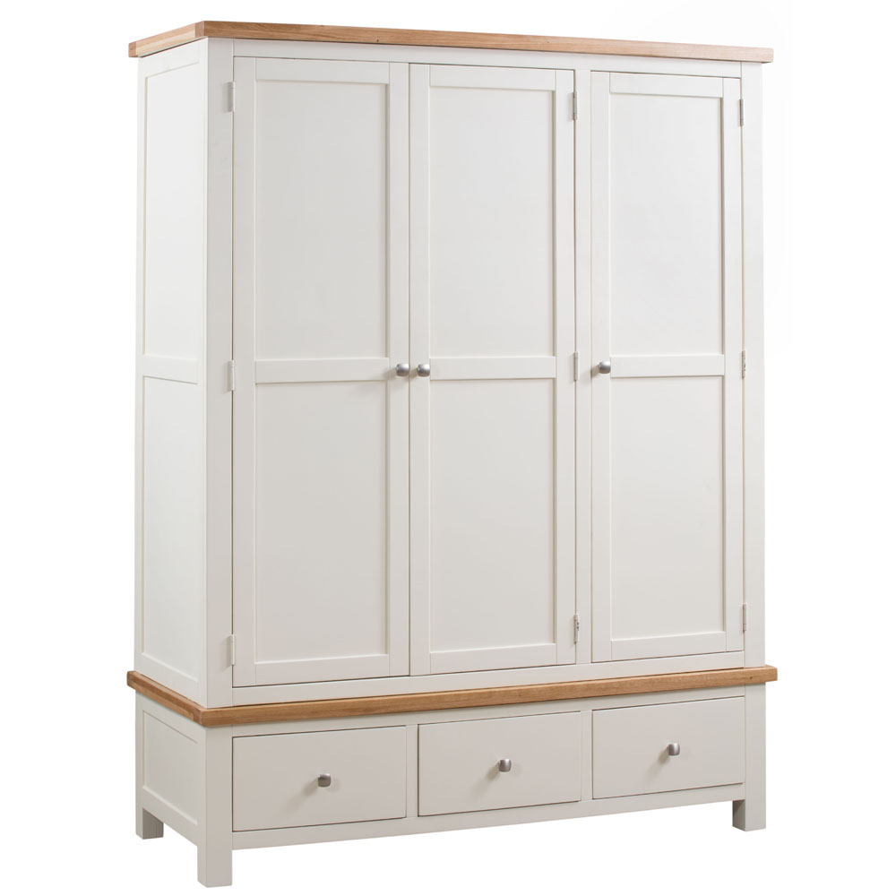 Dorset Painted Triple 3 Drawer Wardrobe