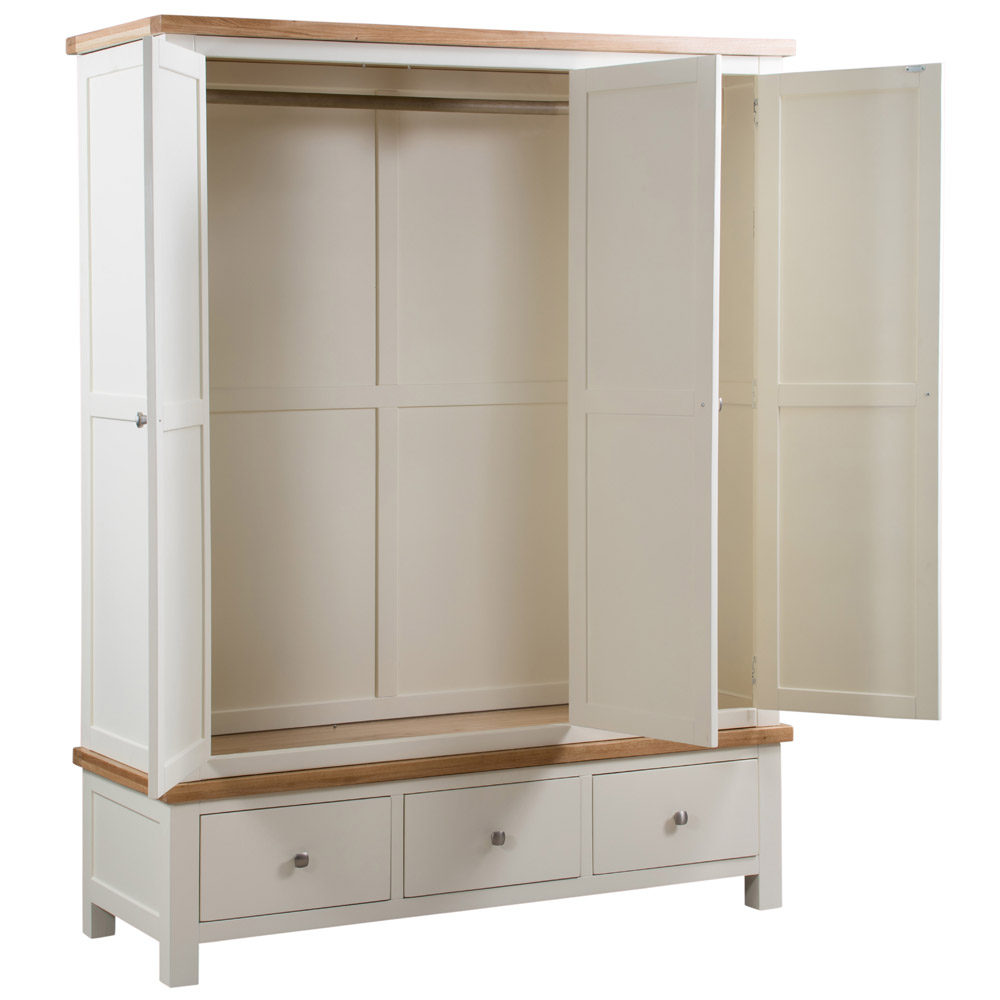 Dorset Painted Triple 3 Drawer Wardrobe