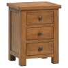 Dorset Rustic Oak 3 Drawer Bedside
