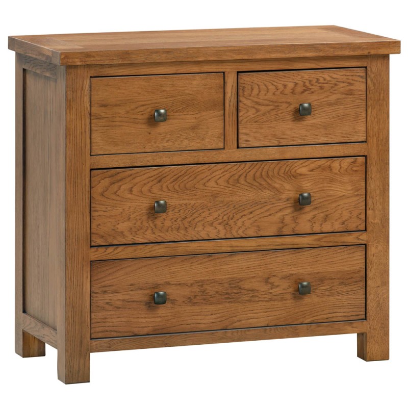 Dorset Rustic Oak 2 Over 2 Chest