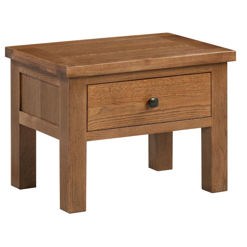 Dorset Rustic Oak Side Table with Drawer