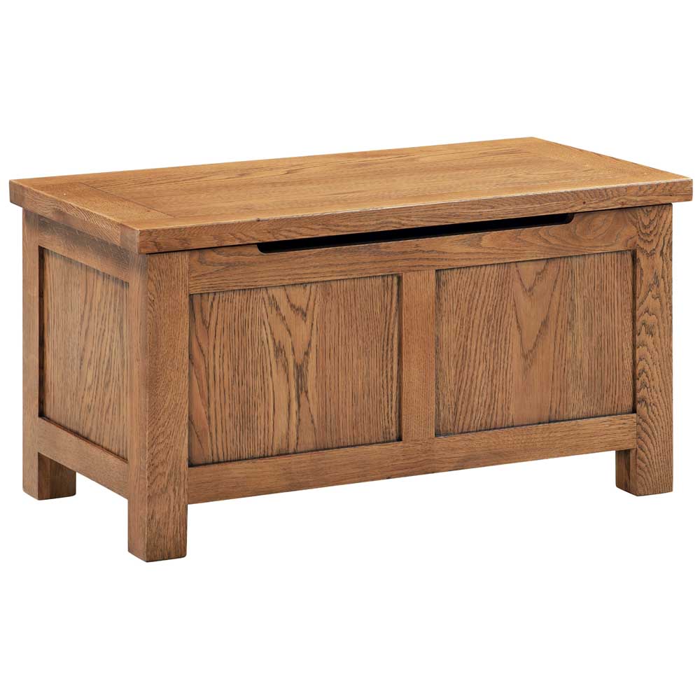 Dorset Rustic Oak Blanket Box
