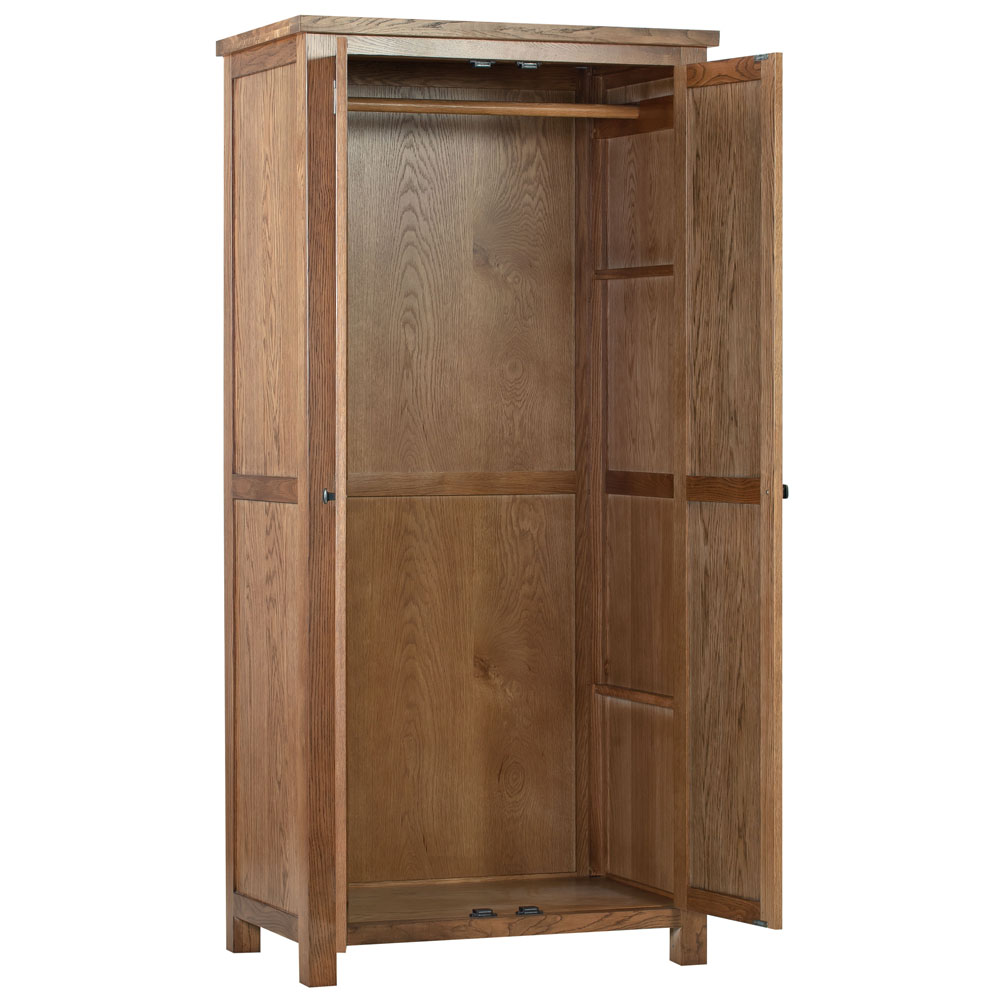 Dorset Rustic Oak Double Wardrobe Dorset Rustic Oak Double Wardrobe