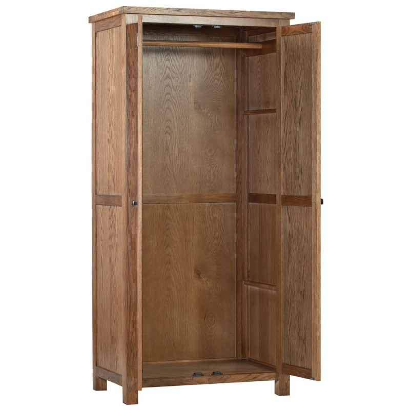 Dorset Rustic Oak Double Wardrobe