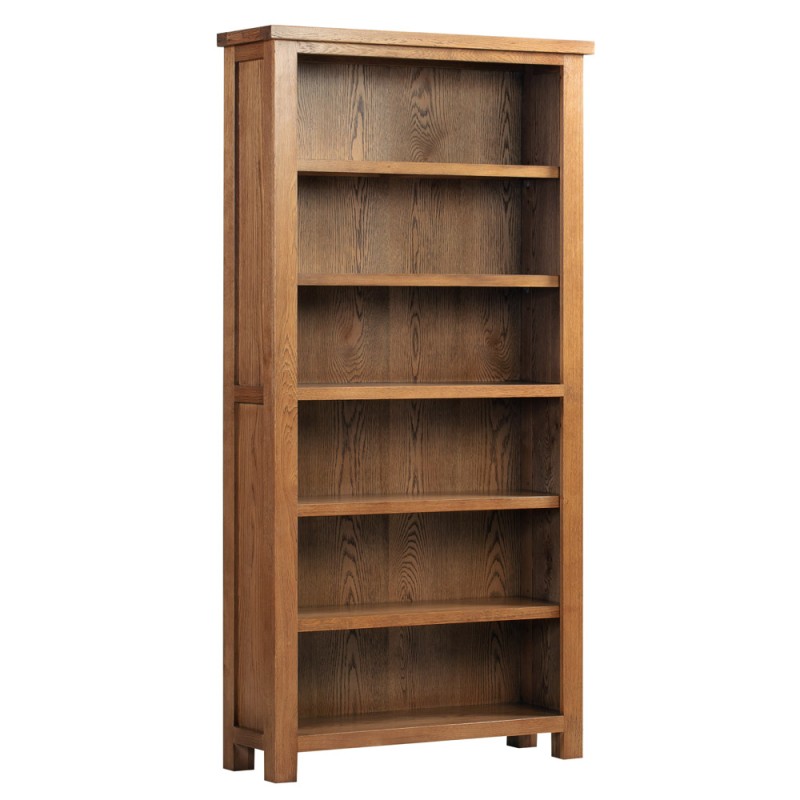 Dorset Rustic Oak Large 6' Bookcase