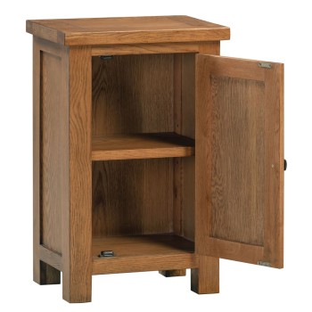 Dorset Rustic Oak Small 1 Door Cupboard Cabinet