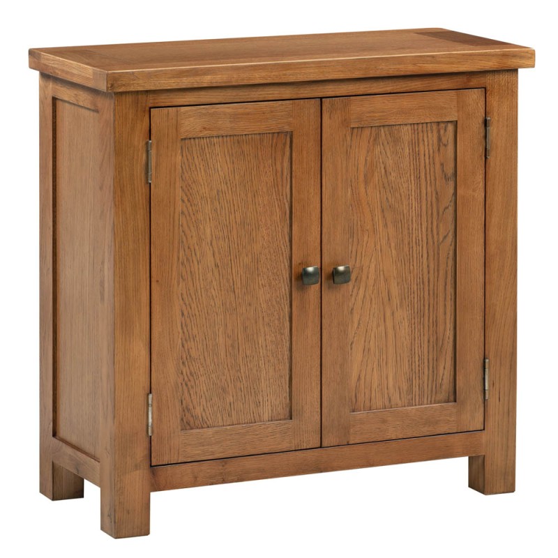 Dorset Rustic Oak Small 2 Door Cupboard Cabinet
