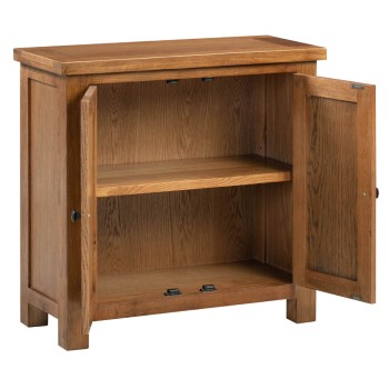 Dorset Rustic Oak Small 2 Door Cupboard Cabinet