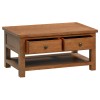 Dorset Rustic Oak Coffee Table with 2 Drawers