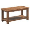 Dorset Rustic Oak Large Coffee Table with Shelf