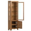 Dorset Rustic Oak Glazed Corner Display Cabinet