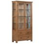 Dorset Rustic Oak Glazed Display Cabinet 