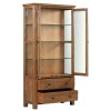 Dorset Rustic Oak Glazed Display Cabinet 