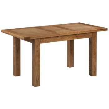 Dorset Rustic Oak 120cm Extending Dining Table 
