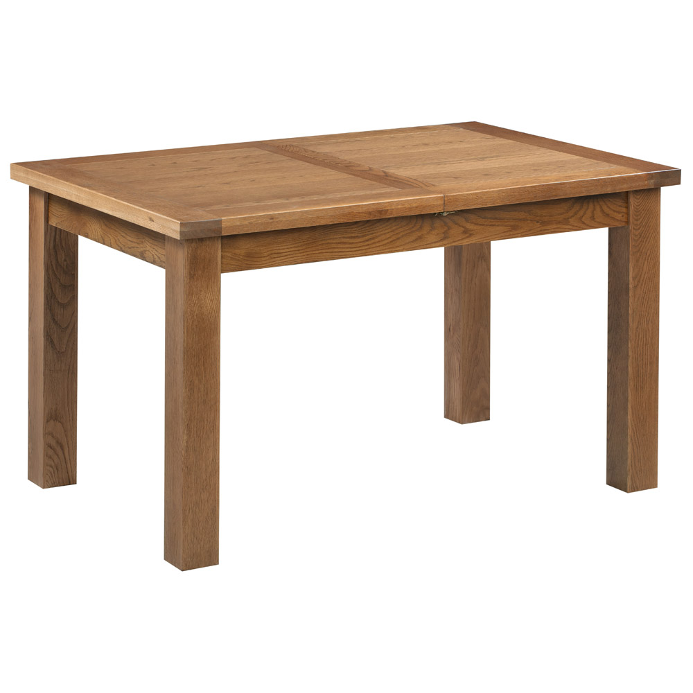 Dorset Rustic Oak 120cm Extending Dining Table 