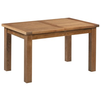 Dorset Rustic Oak 120cm Extending Dining Table 
