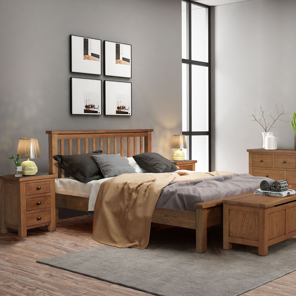 Dorset Rustic Oak Double Pedestal Dressing Table with Stool Dorset Rustic Oak Double Pedestal Dressing Table with Stool