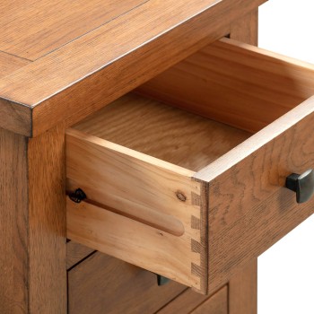 Dorset Rustic Oak Side Table with Drawer